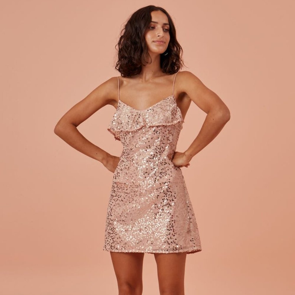 Selena Mini Dress, Champagne